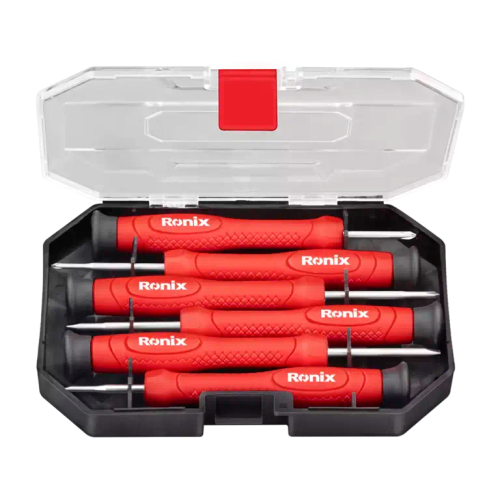 ست 6 عددی پیچ گوشتی ساعتی دسته پلاستیکی کد RH-2712