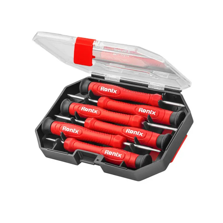 ست 6 عددی پیچ گوشتی ساعتی دسته پلاستیکی کد RH-2712