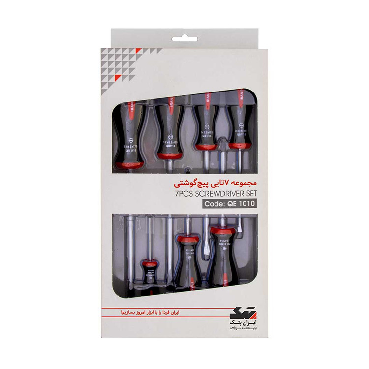 مجموعه 7 عددی پیچ گوشتی ایران پتک کد QE 1010