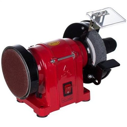 دستگاه سنگ سنباده 125 میلیمتر با سه نظام و صفحه سنباده محک DGD-125/2