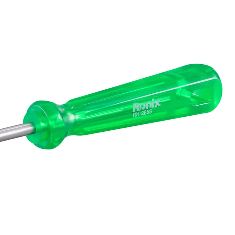پیچ گوشتی تکی ساده 125*5 چهارسو کریستالی رونیکس کد RH-2858