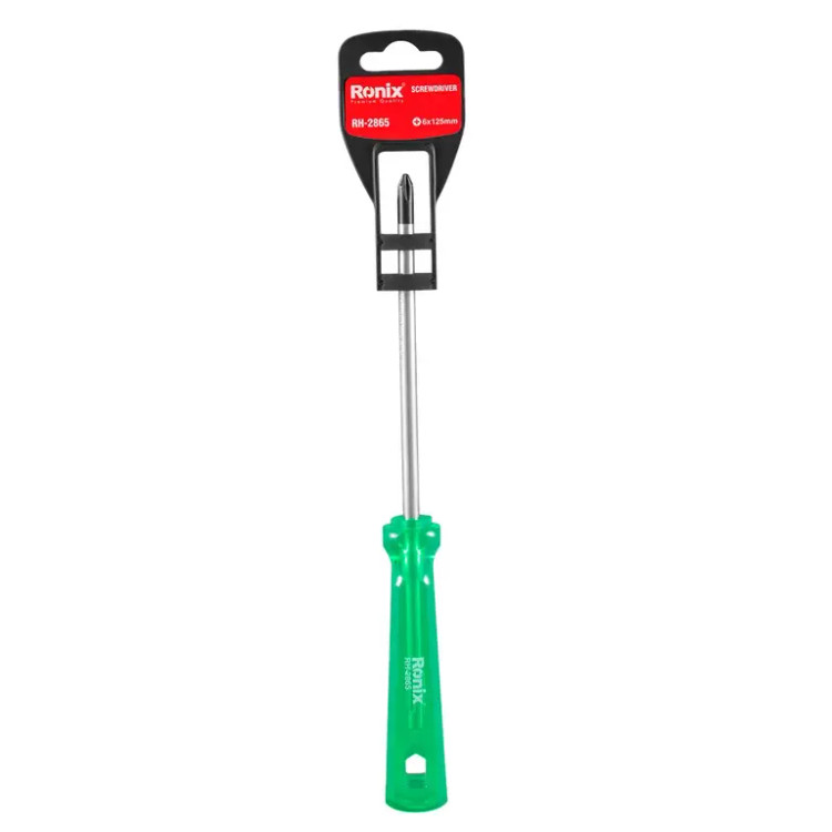 پیچ گوشتی تکی ساده 125*6 چهارسو کریستالی رونیکس کد RH-2865