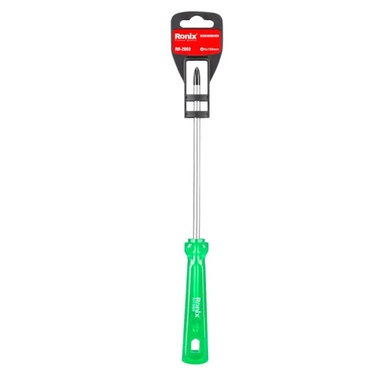 پیچ گوشتی تکی ساده 150*6 چهارسو کریستالی رونیکس کد RH-2869