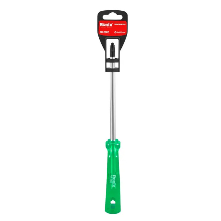 پیچ گوشتی تکی ساده 150*8 چهارسو کریستالی رونیکس کد RH-2882